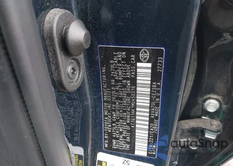 2021 Toyota Camry Se из США, поврежденный, VIN 4T1G11AK1MU450316